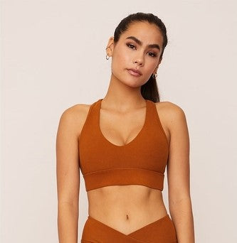 WOLVEN - Be Amber Racerback Sports Bra